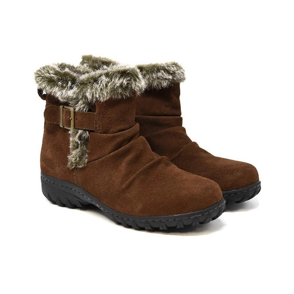 Khombu Women's All-Weather Lindsey Suede Boots (7-Brown)
